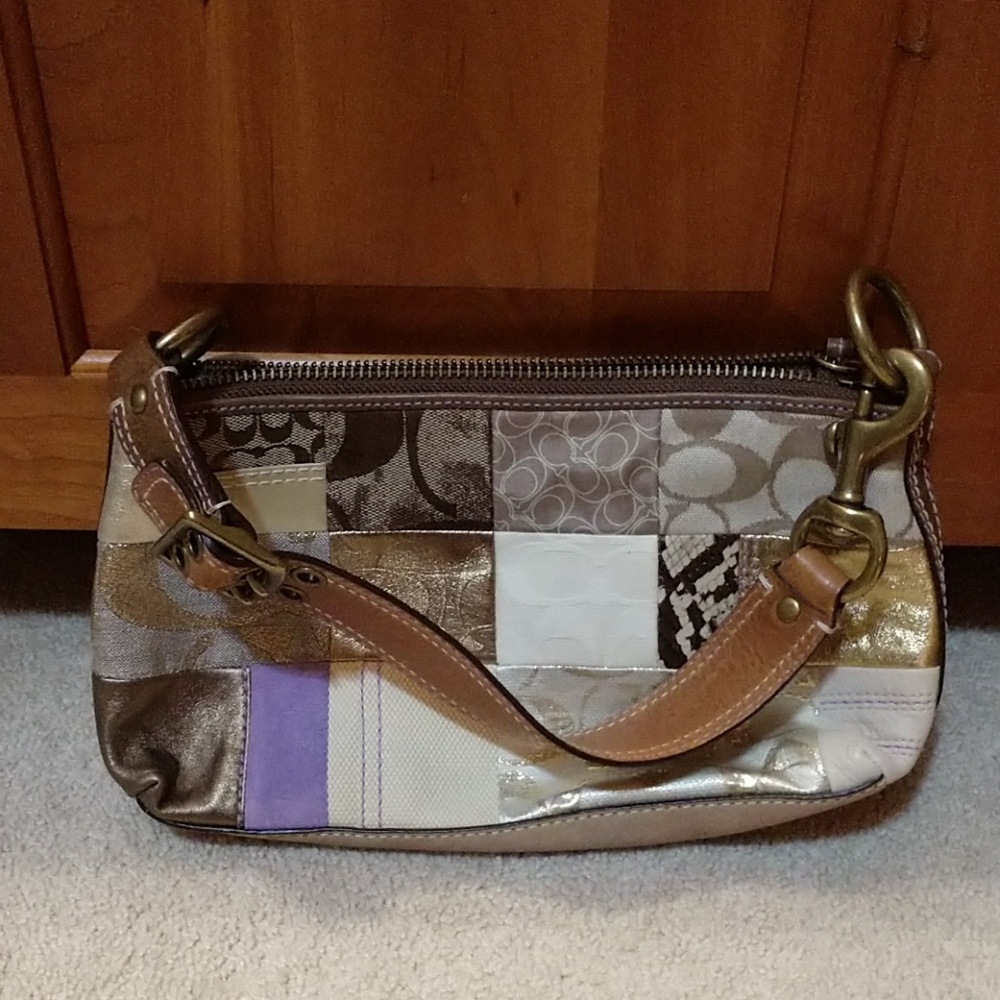 Vintage Coach patchwork shoulder bag